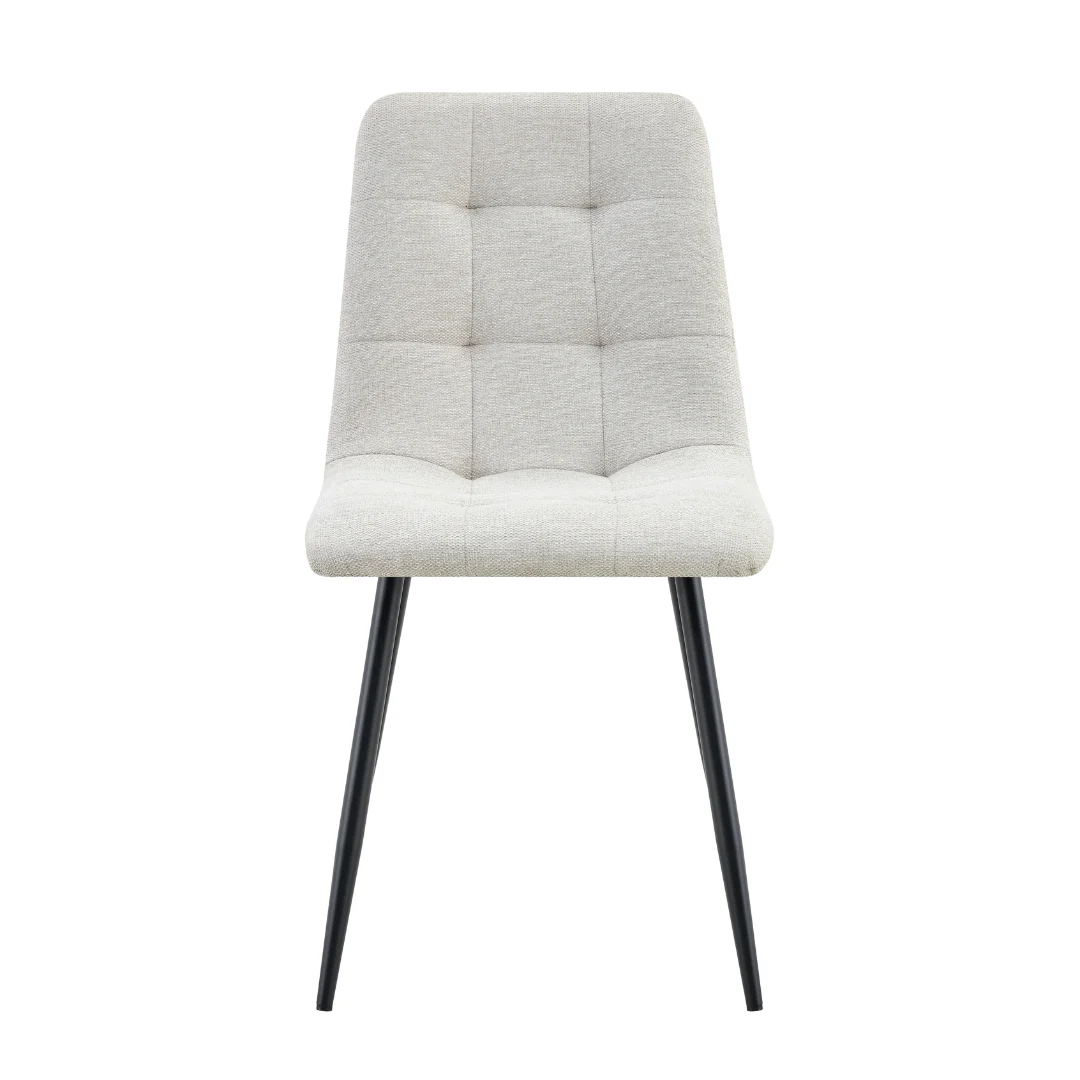 Eetkamerstoel Arendal Beige met zwart onderstel