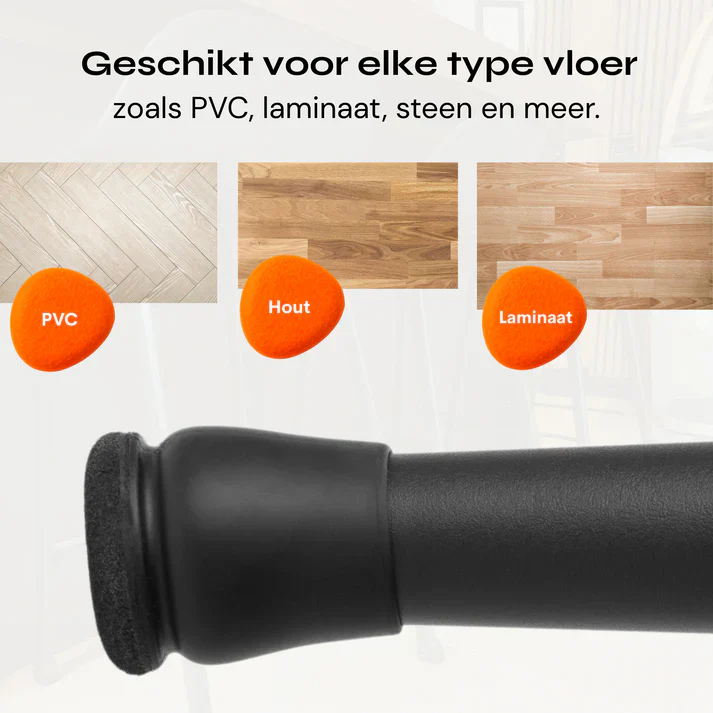 FLOOQ® Pro Stoelpootdoppen Geluidloos & Krasvrij (14–21 mm) 8 stuks - Image 4