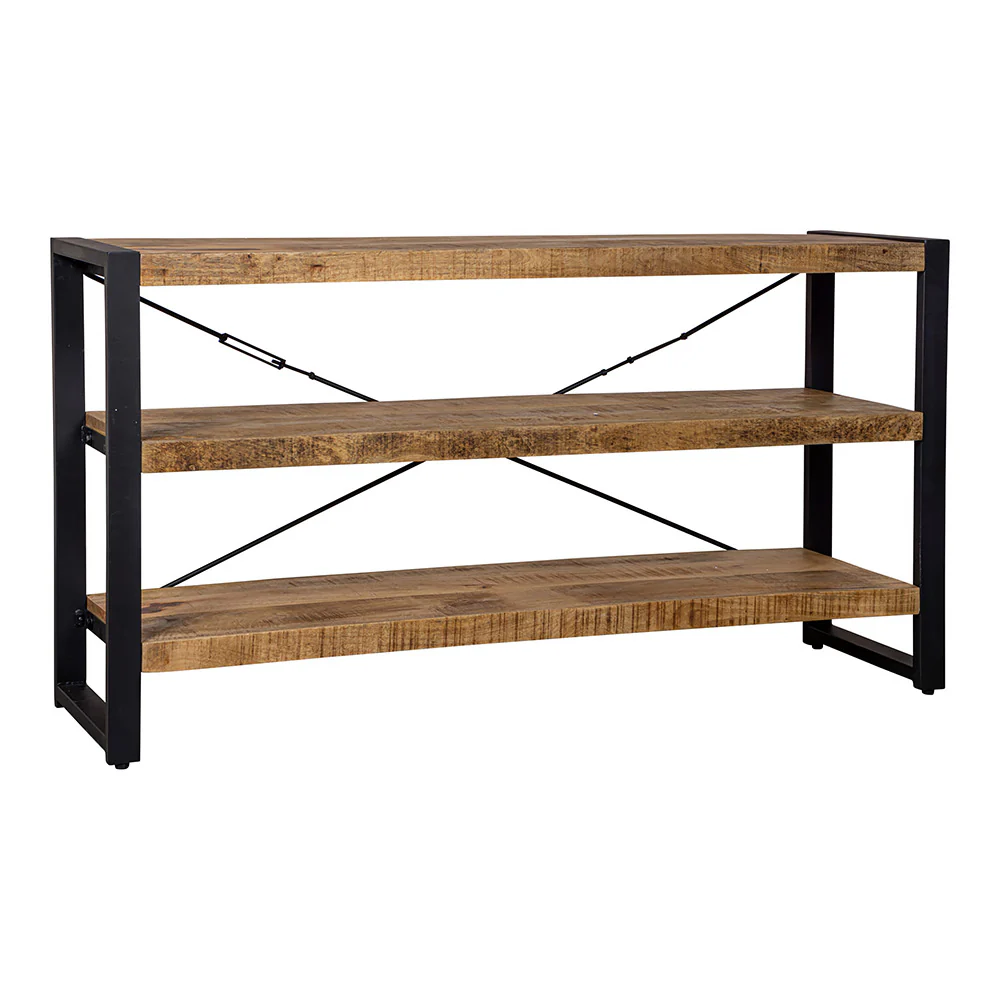 Mangohouten Boekenkast Britt Laag 150 cm - Image 3