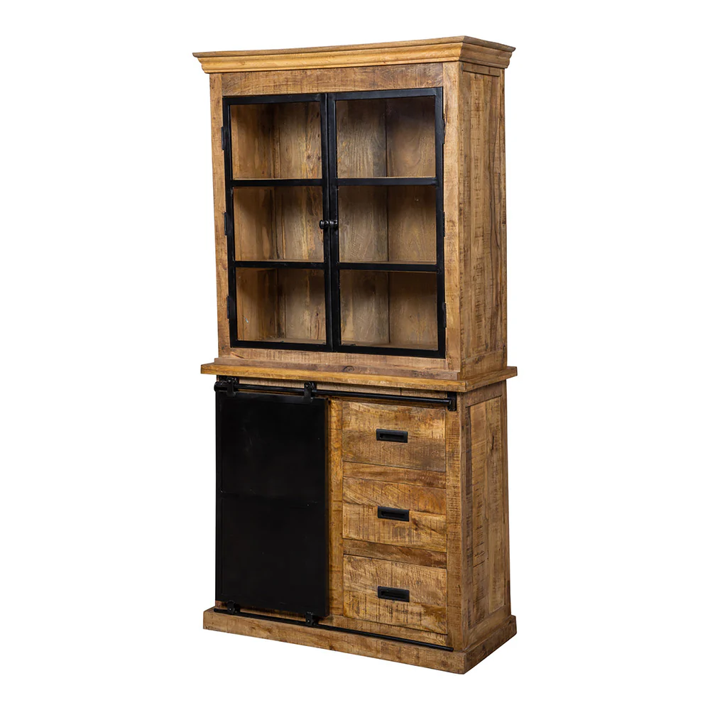 Mangohouten Buffetkast Milan 120 cm met deurtjes Recht - Image 3