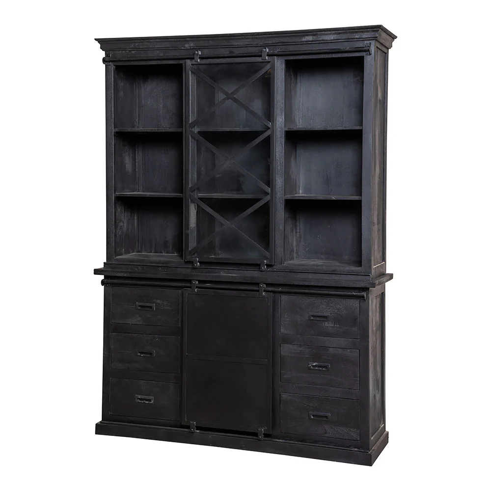 Mangohouten Buffetkast Milan 160 cm X Zwart - Image 5
