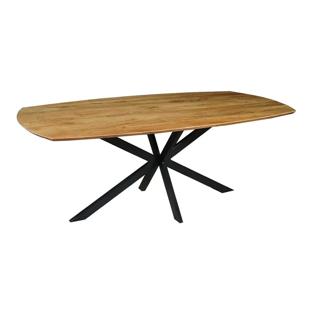 Mangohouten Eettafel Deens Ovaal Tess 180x100 cm (2,5 cm) - Image 3