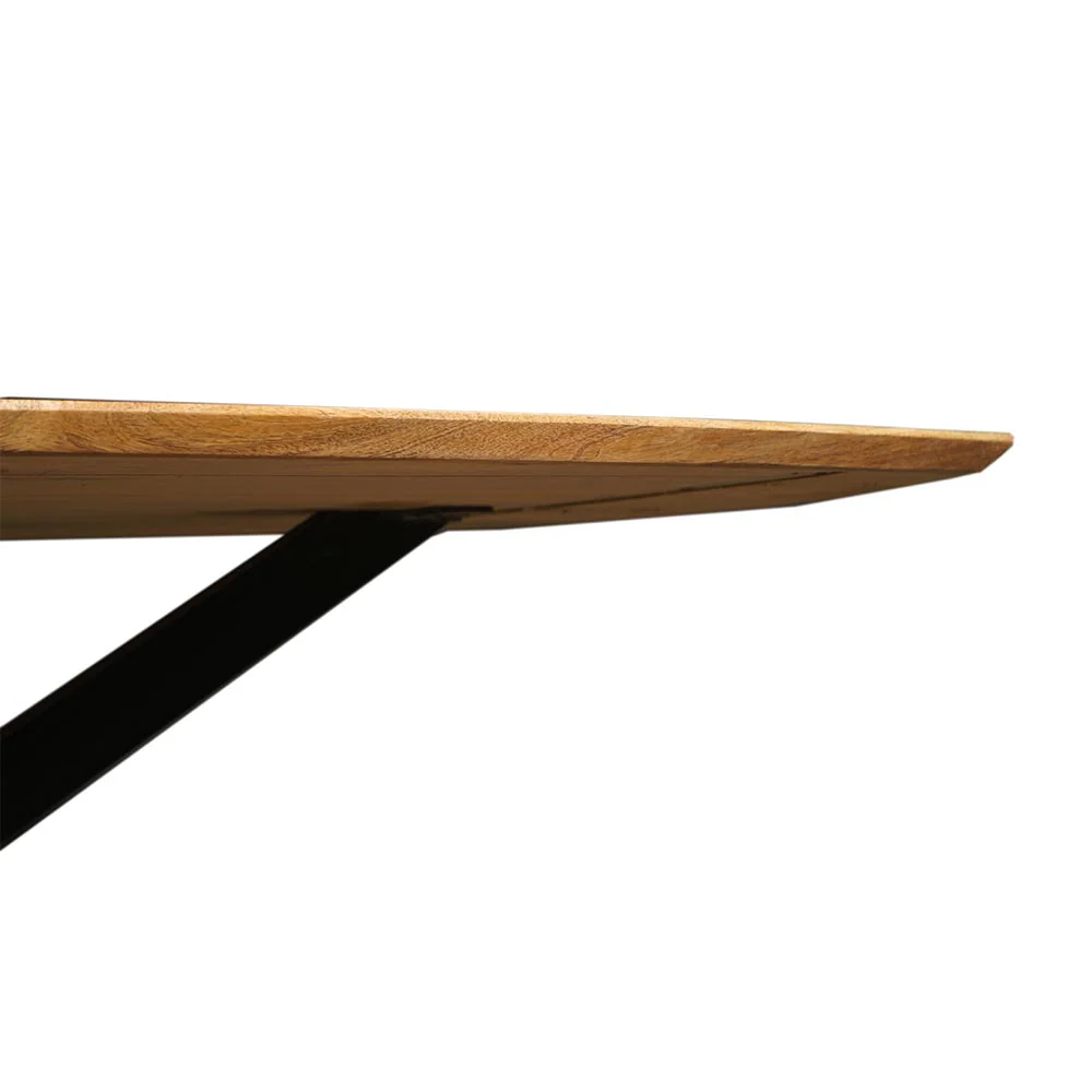Mangohouten Eettafel Deens Ovaal Tess 210x100 cm (2,5 cm) - Image 4