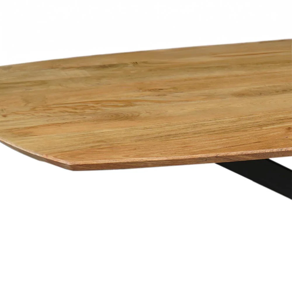 Mangohouten Eettafel Deens Ovaal Tess 220x110 cm (2,5 cm) - Image 5