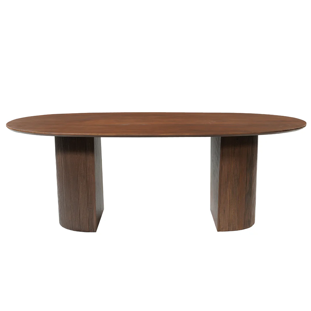 Mangohouten Eettafel Maeve 210x100 cm Walnoot - Image 2