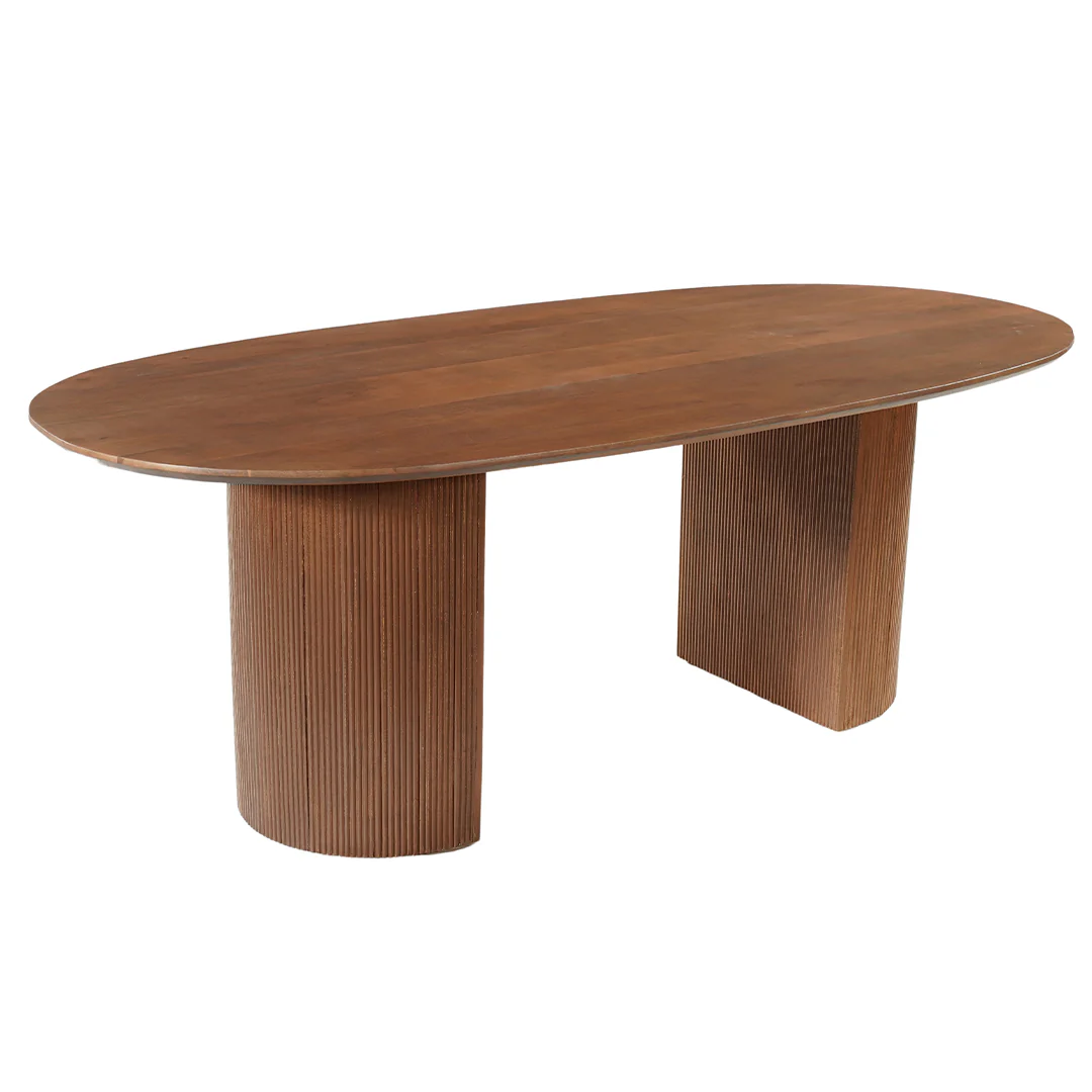 Mangohouten Eettafel Maeve 210x100 cm Walnoot - Image 3