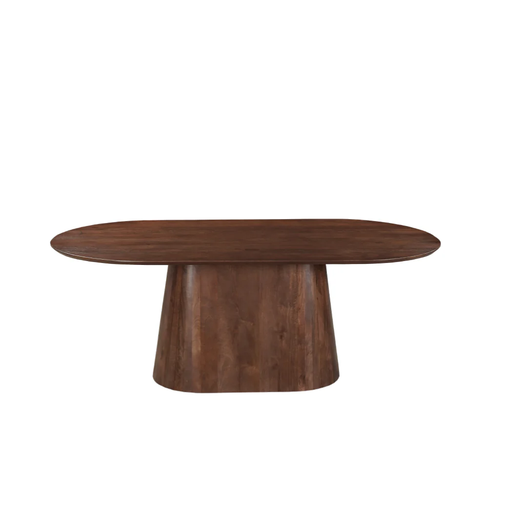 Mangohouten Eettafel Mick capsule bruin 210×100 cm - Image 4