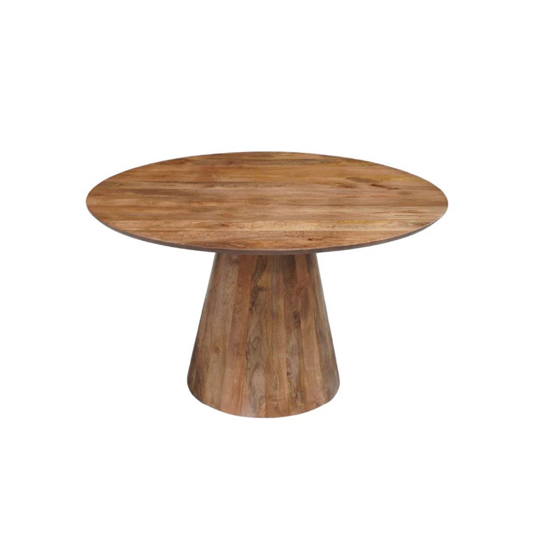 Mangohouten eettafel Mick rond 130cm - Image 2