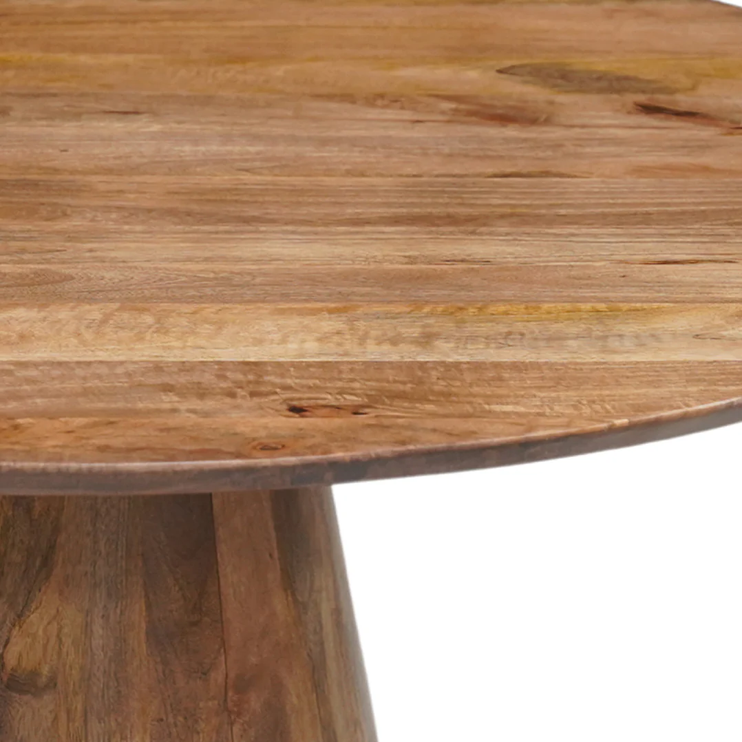 Mangohouten eettafel Mick rond 130cm - Image 3