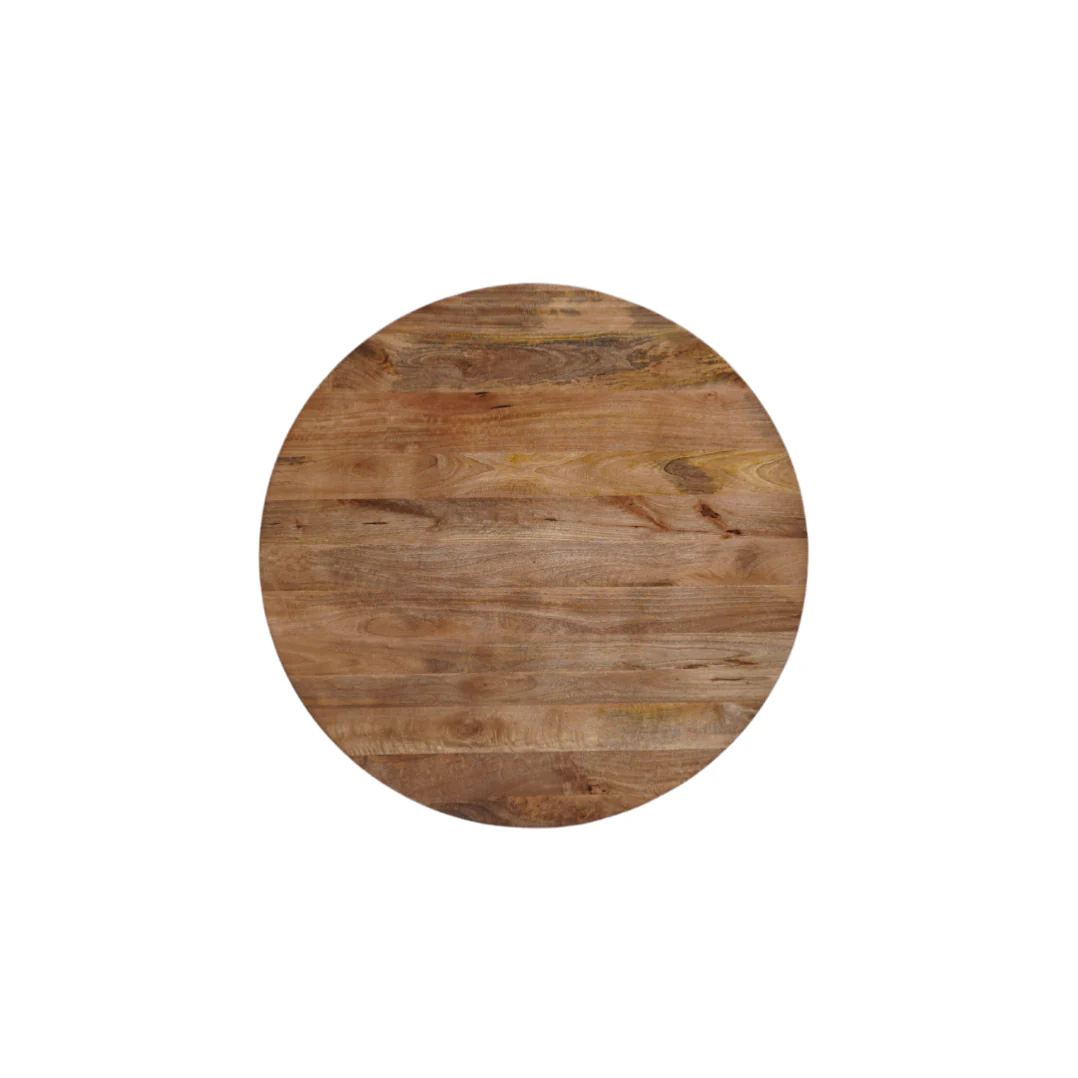 Mangohouten eettafel Mick rond 130cm - Image 4
