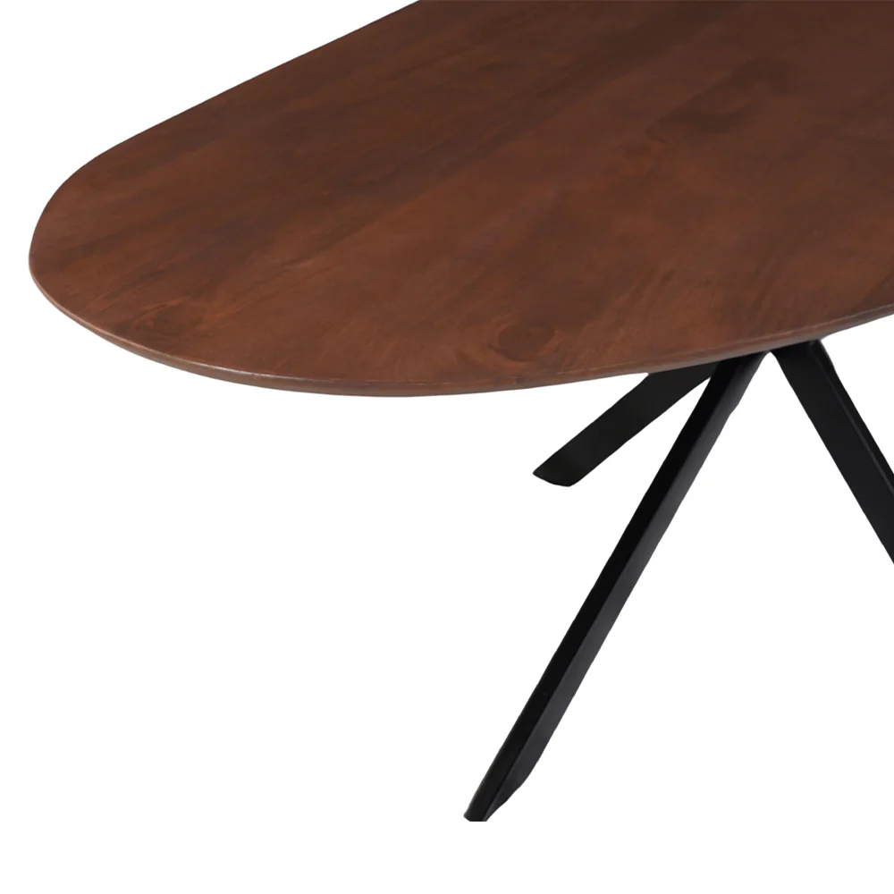 Mangohouten Eettafel Organisch Aislinn 210x100 cm Walnoot - Image 5