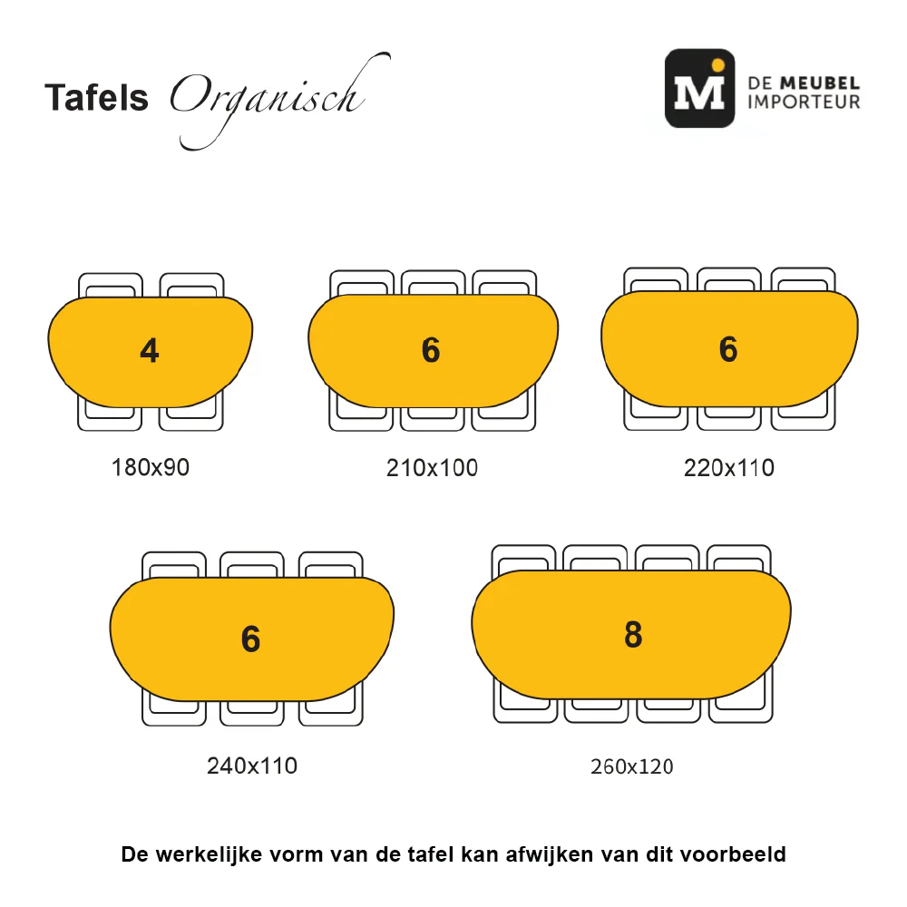 Mangohouten Eettafel Organisch Aislinn 210x100 cm Walnoot - Image 6