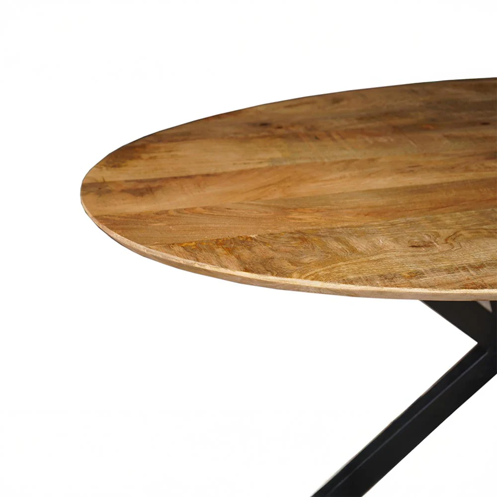 Mangohouten Eettafel Ovaal Julia 240x110 cm (2,5 cm) - Image 4
