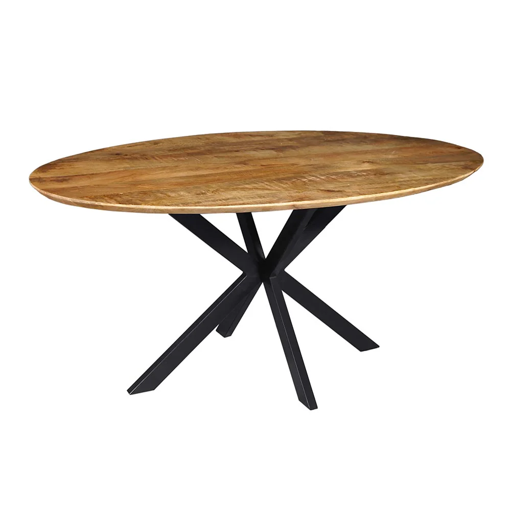 Mangohouten Eettafel Ovaal Julia 300x130 cm (2,5 cm) - Image 3