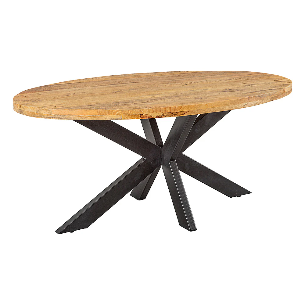 Mangohouten Eettafel Ovaal Oscar 210x100 cm (6cm) - Image 3