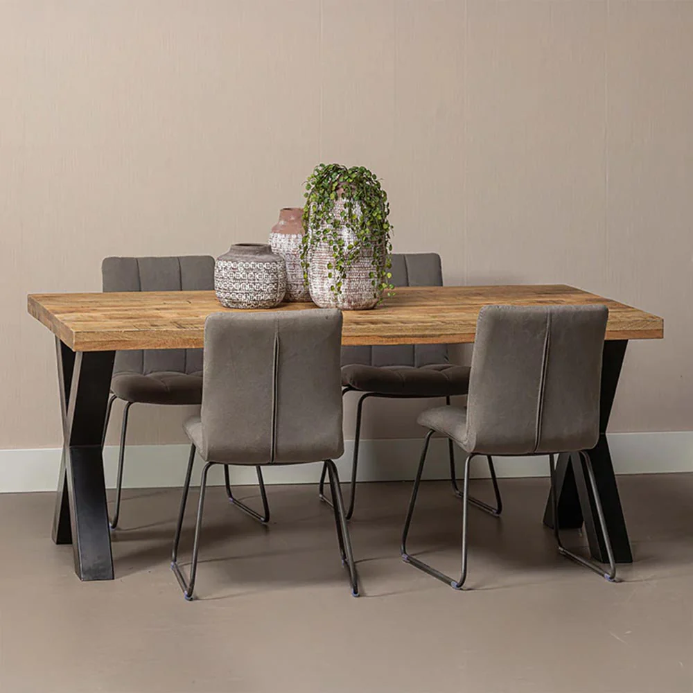Mangohouten Eettafel Rechthoek Cedric 280x120 cm (6cm)