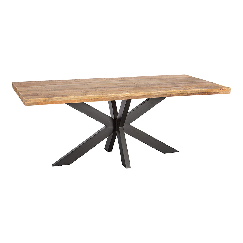 Mangohouten Eettafel Rechthoek Donald 220x100 cm (6cm) - Image 3
