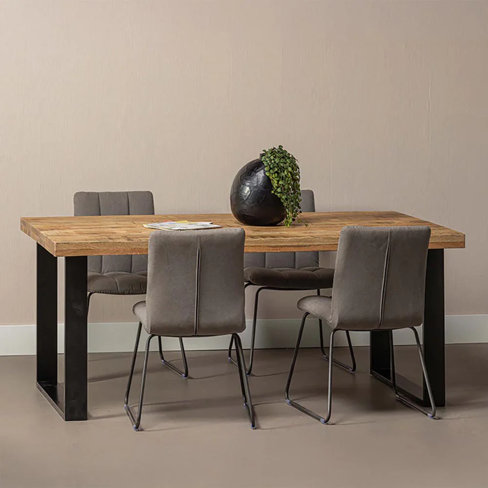 Mangohouten Eettafel Rechthoek Roy 260x100 cm (6cm)