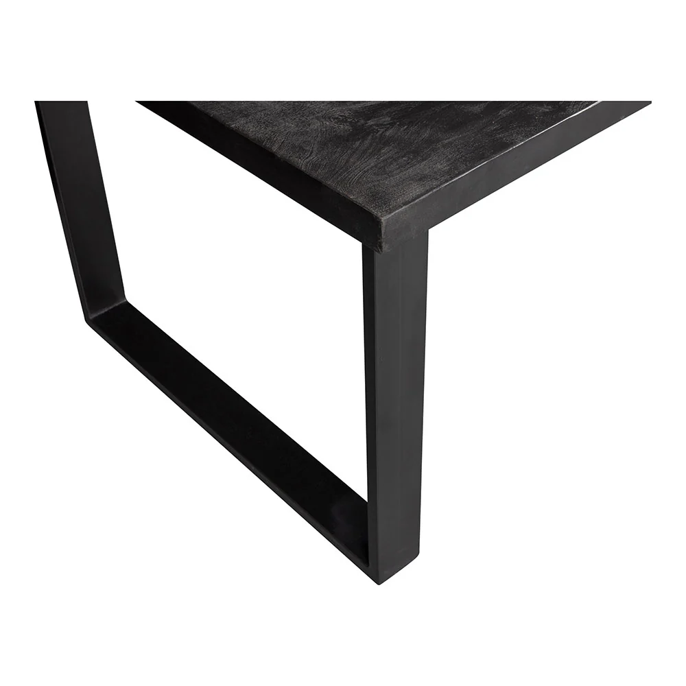 Mangohouten Eettafel Rechthoek Roy 280x100 cm Zwart (6cm) - Image 5