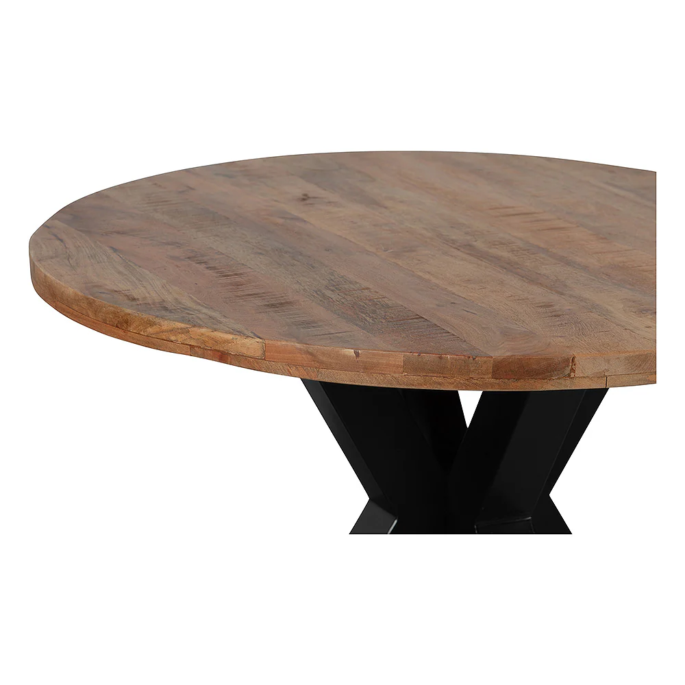 Mangohouten Eettafel Rond Tara 160 cm (5cm) - Image 4