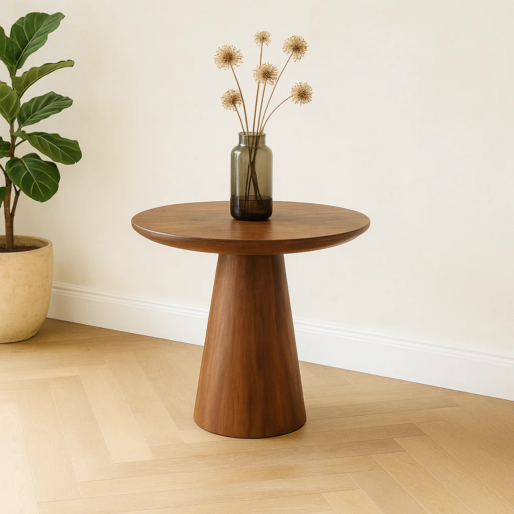 Mangohouten salontafel Mick bruin rond 60cm